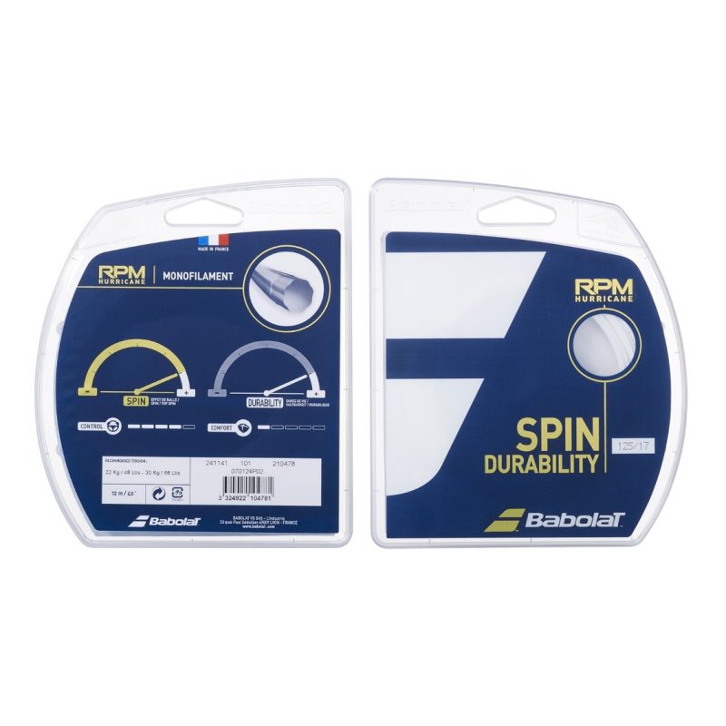 Babolat เอ็นไม้เทนนิส RPM Hurricane 17G/1.25mm Tennis Strings Reel | White ( 24114110117 ) - Image 3