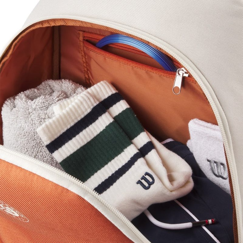 Wilson กระเป๋าเป้เทนนิส Team Backpack Roland-Garros 2025 Tennis Backpack | Cream/Clay ( WR8045501001 ) - Image 3