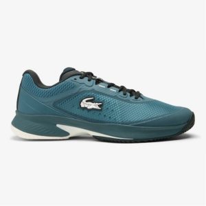 Lacoste รองเท้าเทนนิสผู้ชาย Tech Point SMA Textile Tennis Shoes | Dark Green / Off White ( 747SMA00351X3 )