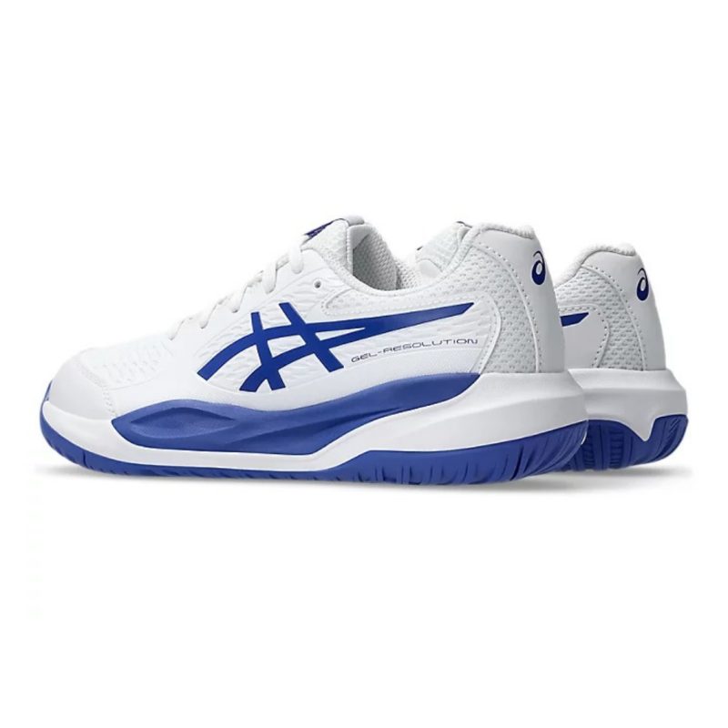 Asics รองเท้าเทนนิสเด็ก Gel-Resolution X GS | White/Dark Cobalt ( 1044A081-100 ) - Image 3