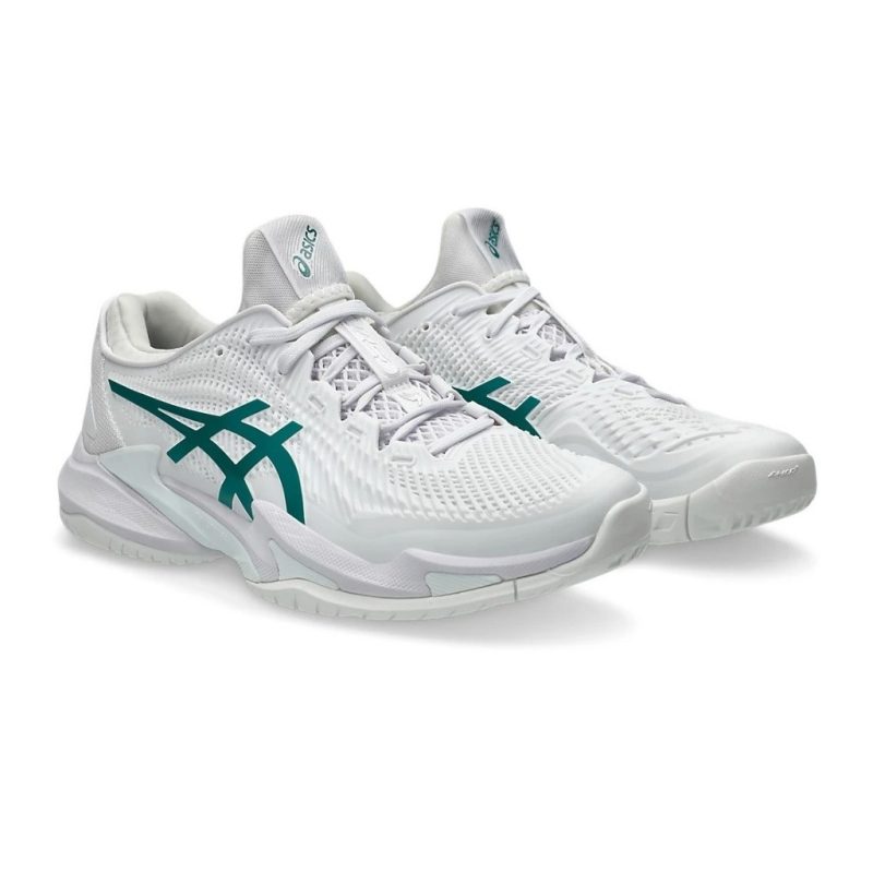 Asics รองเท้าเทนนิสผู้ชาย Court FF 3 Novak | White/Pitch Green ( 1041A361-100 ) - Image 2
