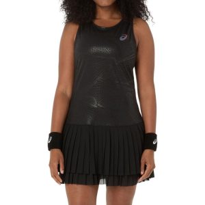 Asics เสื้อเทนนิสผู้หญิง Women’s Match Dress Night Energy | Performance Black ( 2042A386-001 )