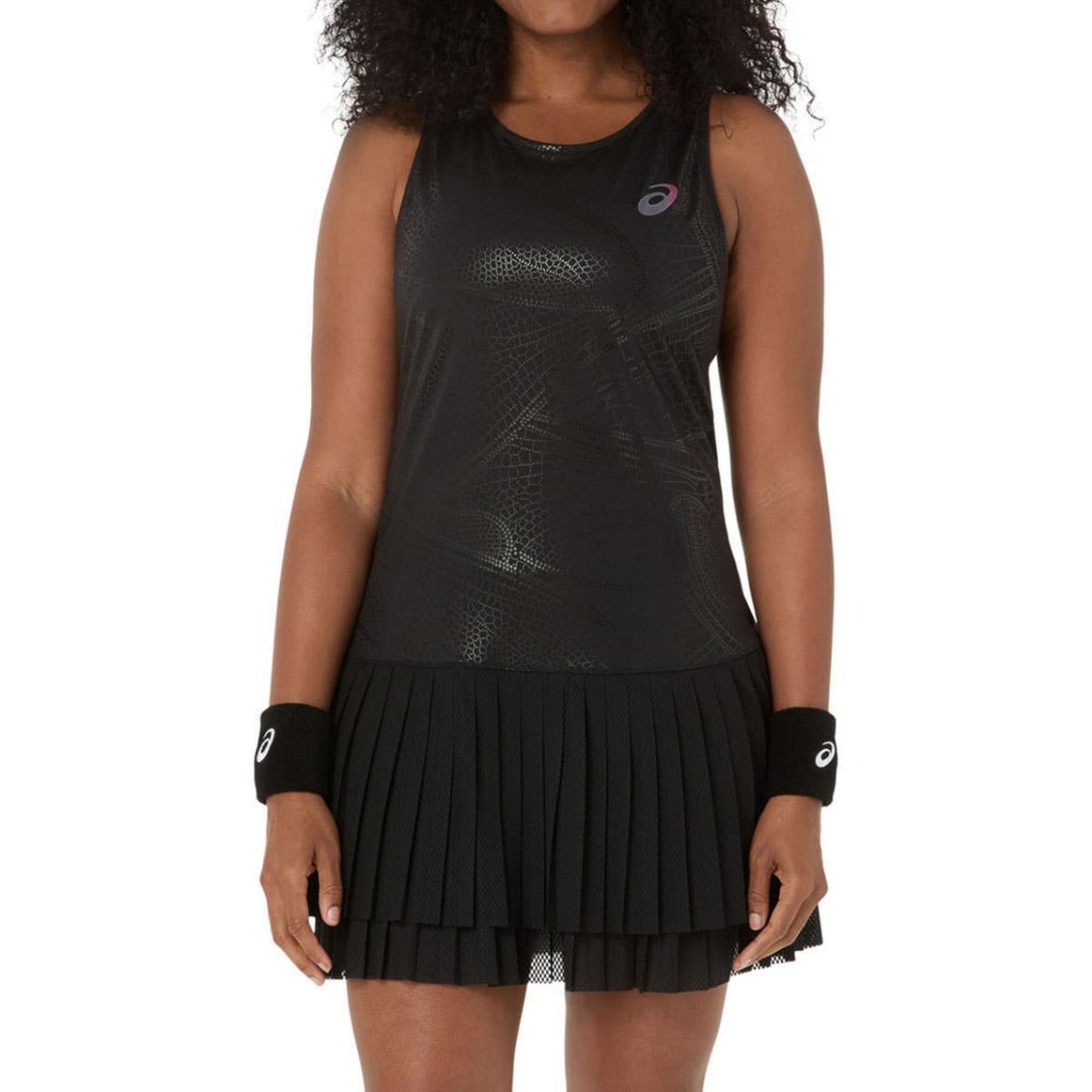 Asics เสื้อเทนนิสผู้หญิง Women’s Match Dress Night Energy | Performance Black ( 2042A386-001 )