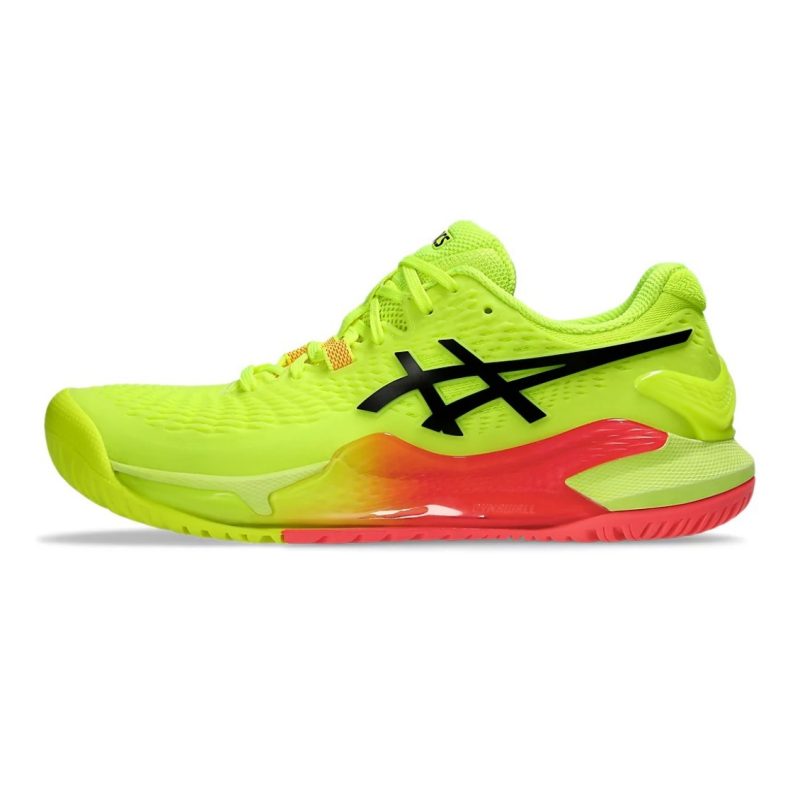Asics รองเท้าเทนนิสผู้หญิง Gel-Resolution 9 Paris | Safety Yellow/Black ( 1042A274-750 ) - Image 4
