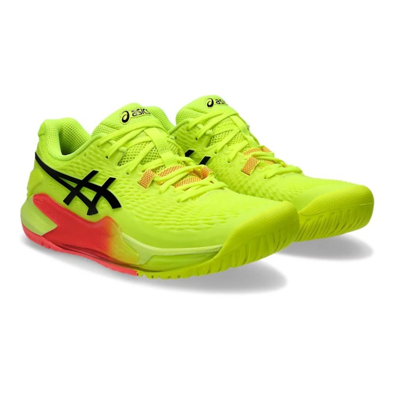 Asics รองเท้าเทนนิสผู้หญิง Gel-Resolution 9 Paris | Safety Yellow/Black ( 1042A274-750 ) - Image 2