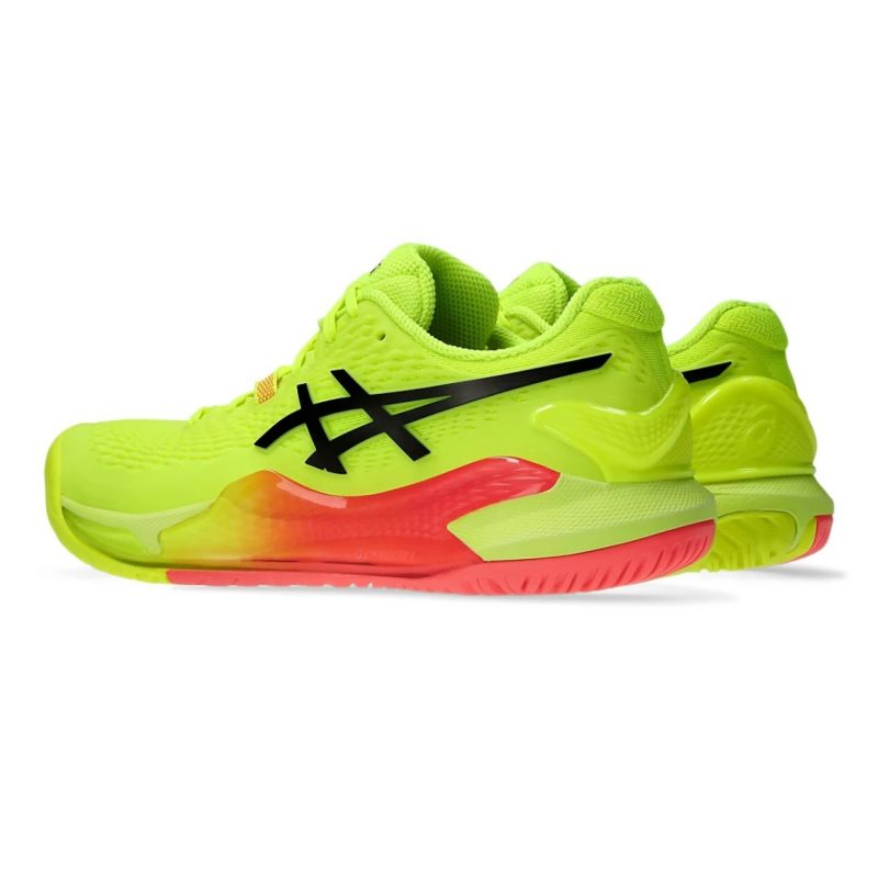 Asics รองเท้าเทนนิสผู้หญิง Gel-Resolution 9 Paris | Safety Yellow/Black ( 1042A274-750 ) - Image 3