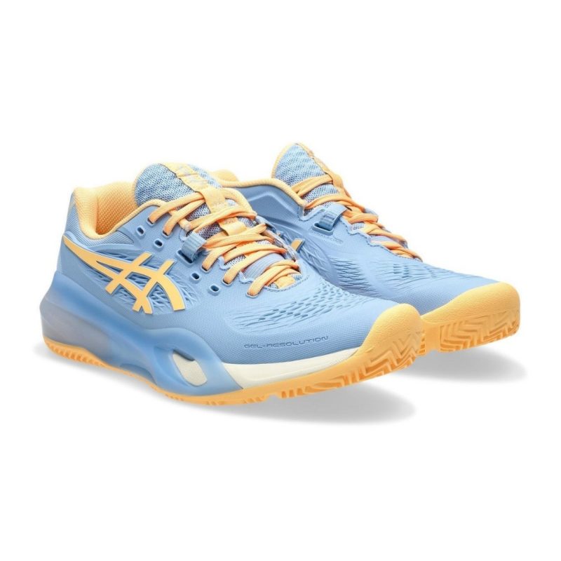 Asics รองเท้าเทนนิสผู้หญิง Gel-Resolution X Padel | Stone Wash/Orange Glow ( 1042A285-400 ) - Image 2