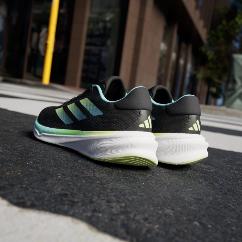 Adidas รองเท้าวิ่งผู้ชาย Supernova Stride Running | Core Black / Pulse Lime / Flash Aqua ( IH2909 ) - Image 4