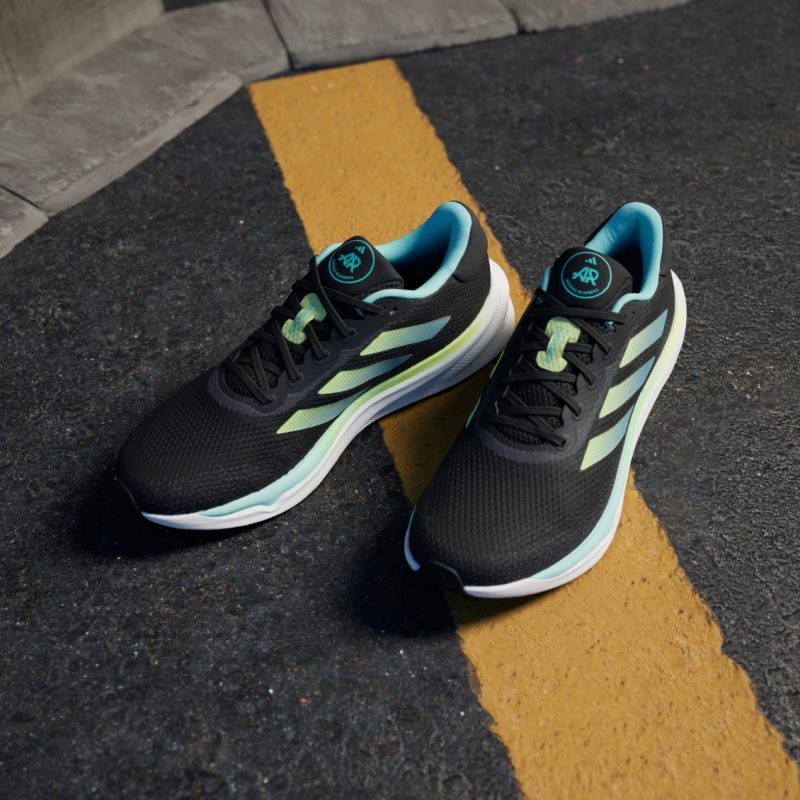 Adidas รองเท้าวิ่งผู้ชาย Supernova Stride Running | Core Black / Pulse Lime / Flash Aqua ( IH2909 ) - Image 5