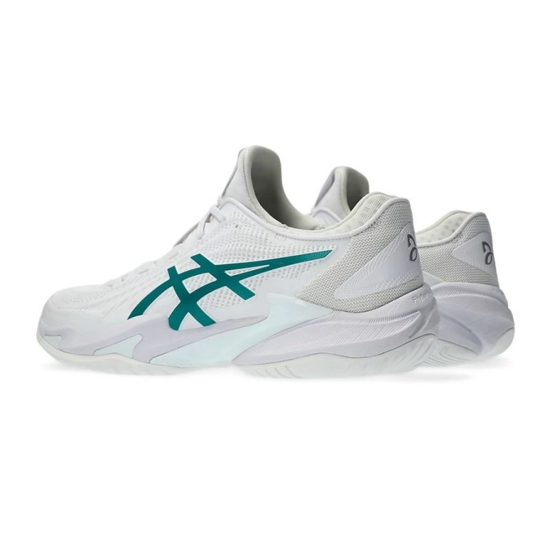 Asics รองเท้าเทนนิสผู้ชาย Court FF 3 Novak | White/Pitch Green ( 1041A361-100 ) - Image 3