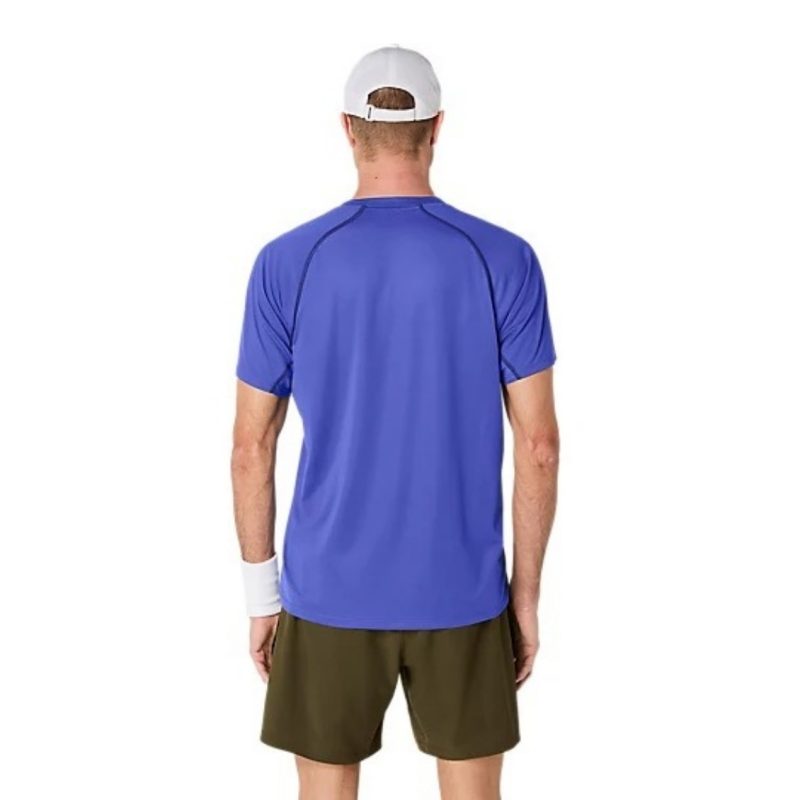 Asics เสื้อเทนนิสผู้ชาย Men’s Match Actibreeze SS Top | Dark Cobalt ( 2041A320-400 ) - Image 3