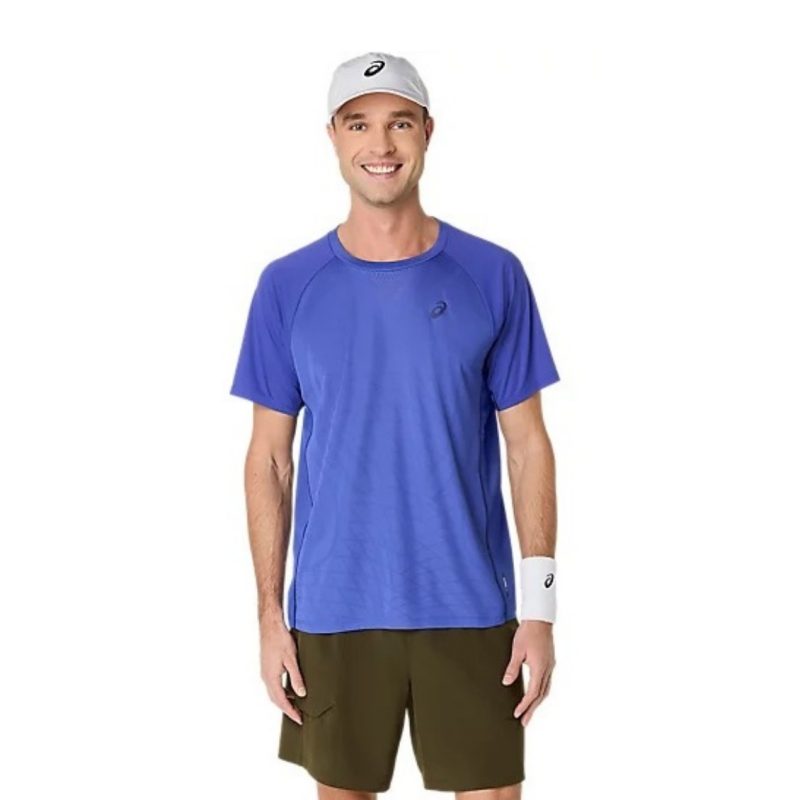 Asics เสื้อเทนนิสผู้ชาย Men’s Match Actibreeze SS Top | Dark Cobalt ( 2041A320-400 ) - Image 2