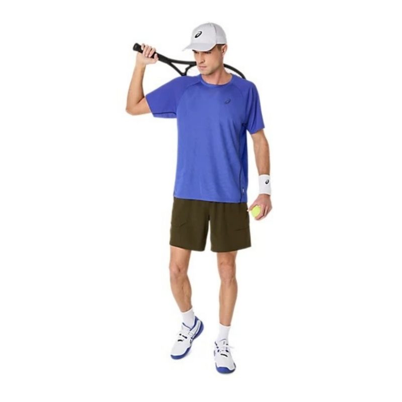 Asics เสื้อเทนนิสผู้ชาย Men’s Match Actibreeze SS Top | Dark Cobalt ( 2041A320-400 ) - Image 8