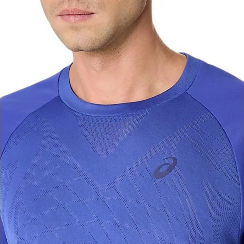 Asics เสื้อเทนนิสผู้ชาย Men’s Match Actibreeze SS Top | Dark Cobalt ( 2041A320-400 ) - Image 6