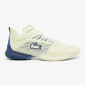 Lacoste รองเท้าเทนนิสผู้ชาย AG-LT23 Ultra Tennis Shoes | Light Yellow/Navy ( 748SMA0083327 )