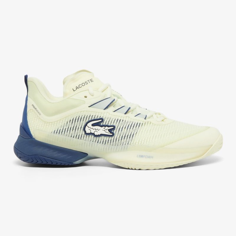 Lacoste รองเท้าเทนนิสผู้ชาย AG-LT23 Ultra Tennis Shoes | Light Yellow/Navy ( 748SMA0083327 )