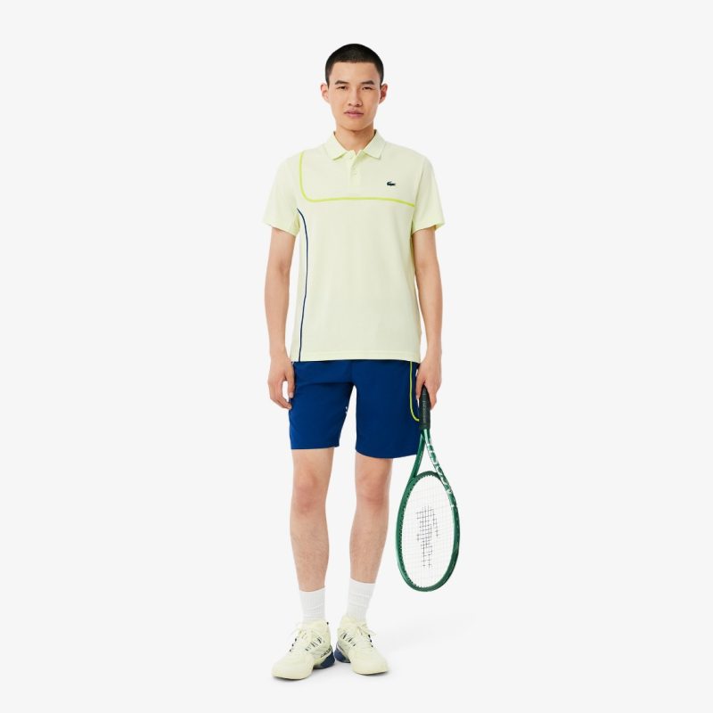 Lacoste รองเท้าเทนนิสผู้ชาย AG-LT23 Ultra Tennis Shoes | Light Yellow/Navy ( 748SMA0083327 ) - Image 5