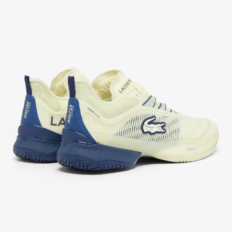 Lacoste รองเท้าเทนนิสผู้ชาย AG-LT23 Ultra Tennis Shoes | Light Yellow/Navy ( 748SMA0083327 ) - Image 3