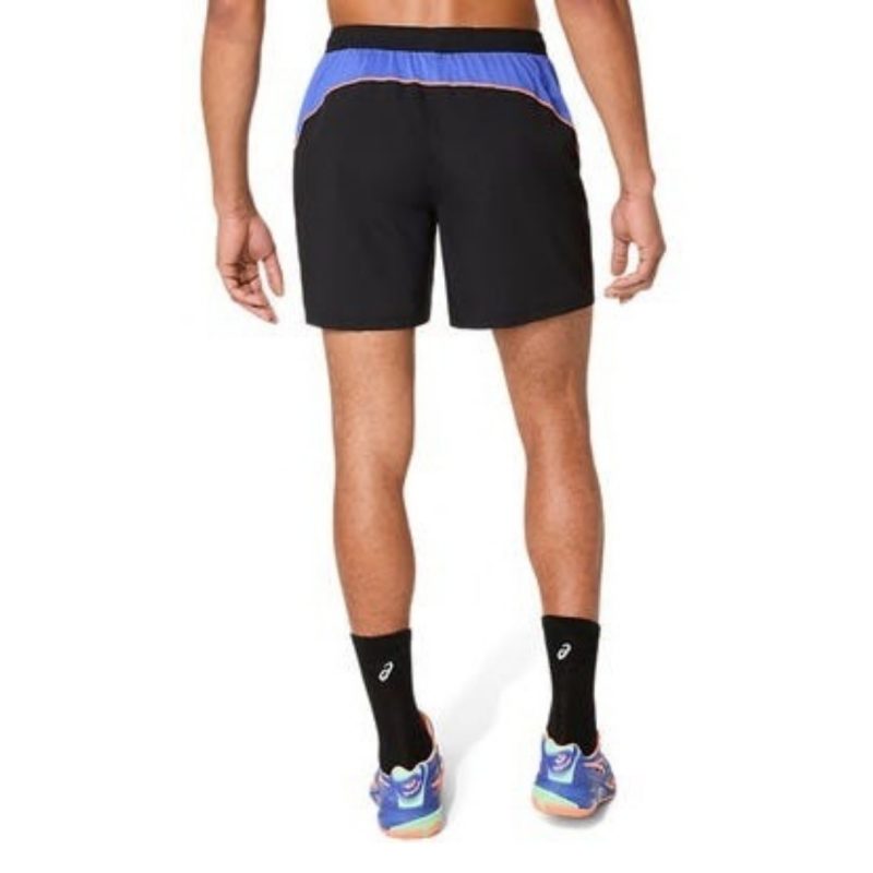 Asics กางเกงเทนนิสผู้ชาย Men’s Padel Court 7In Short | Performance Black/Dark Cobalt ( 2041A350-001 ) - Image 2