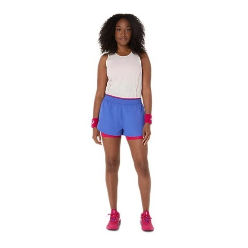Asics กางเกงเทนนิสผู้หญิง Women’s Match Short | Dark Cobalt ( 2042A352-425 ) - Image 6