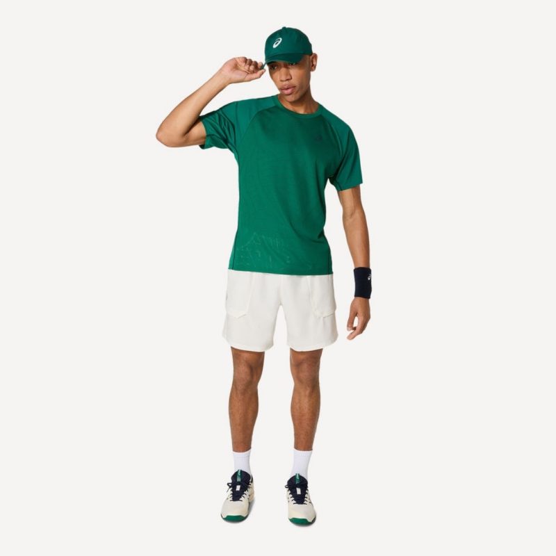 Asics กางเกงเทนนิสผู้ชาย Men’s Match 7in Short | Cream ( 2041A357-100 ) - Image 7