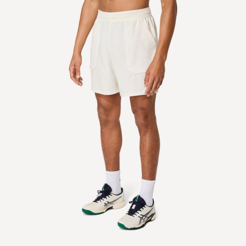 Asics กางเกงเทนนิสผู้ชาย Men’s Match 7in Short | Cream ( 2041A357-100 ) - Image 3