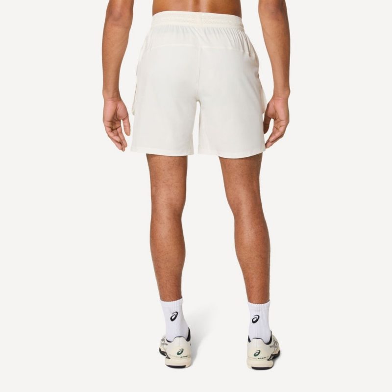 Asics กางเกงเทนนิสผู้ชาย Men’s Match 7in Short | Cream ( 2041A357-100 ) - Image 2