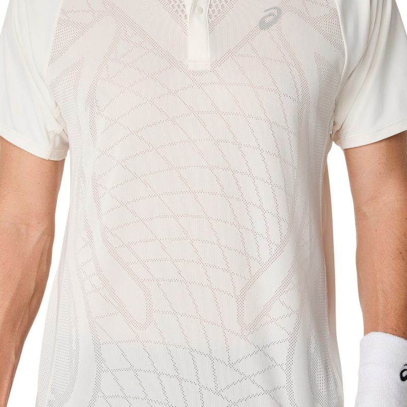 Asics เสื้อเทนนิสผู้ชาย Men’s Match Actibreeze Polo-Shirt | Cream ( 2041A365-100 ) - Image 7