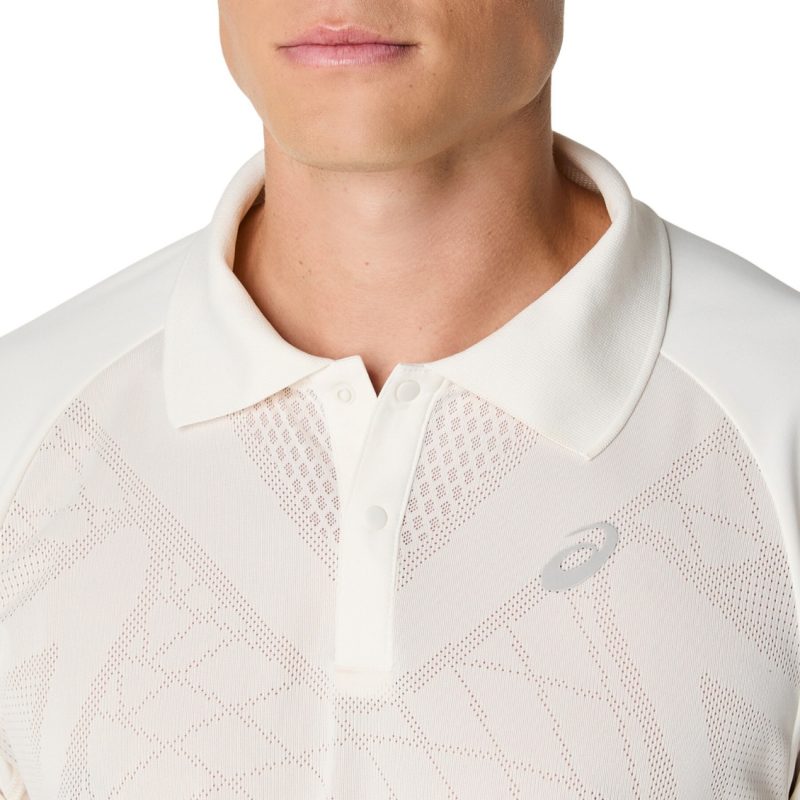 Asics เสื้อเทนนิสผู้ชาย Men’s Match Actibreeze Polo-Shirt | Cream ( 2041A365-100 ) - Image 6