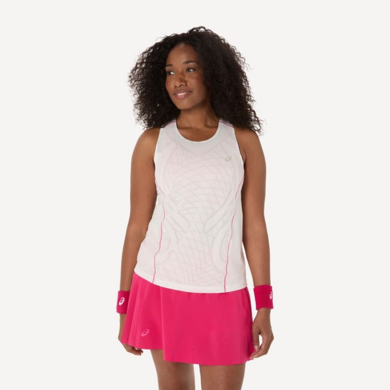 Asics เสื้อเทนนิสผู้หญิง Women's Match Actibreeze Tank Top | Cream ( 2042A388-200 ) - Image 4