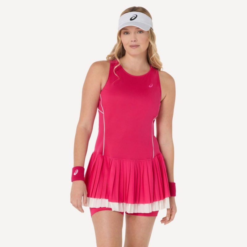 Asics ชุดเดรสเทนนิสผู้หญิง Women’s Match Dress | Bright Rose ( 2042A389-700 ) - Image 3