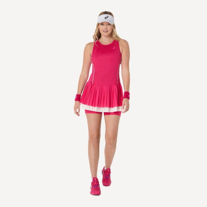 Asics ชุดเดรสเทนนิสผู้หญิง Women’s Match Dress | Bright Rose ( 2042A389-700 ) - Image 8
