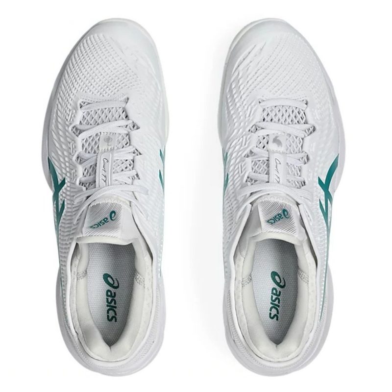 Asics รองเท้าเทนนิสผู้ชาย Court FF 3 Novak | White/Pitch Green ( 1041A361-100 ) - Image 7