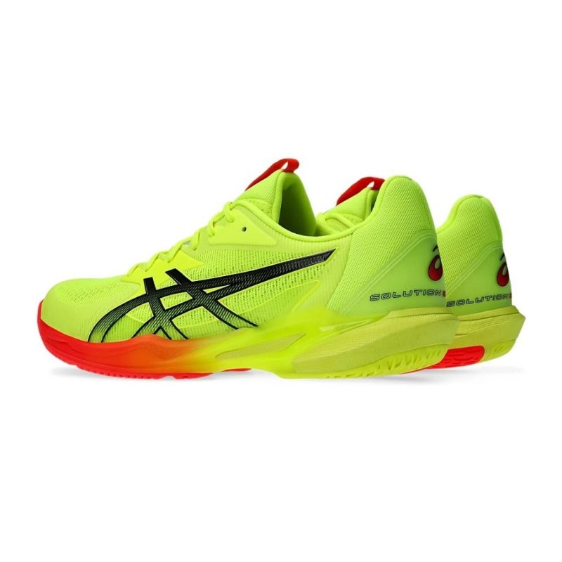Asics รองเท้าเทนนิสผู้ชาย Solution Speed FF 3 Paris | Safety Yellow/Black ( 1041A479-750 ) - Image 3