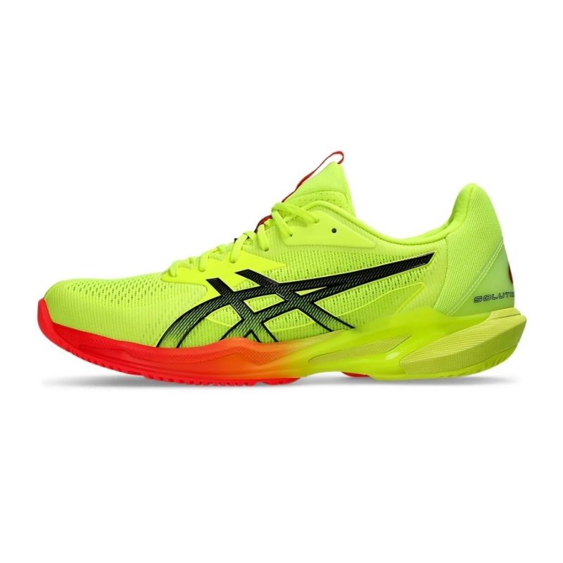 Asics รองเท้าเทนนิสผู้ชาย Solution Speed FF 3 Paris | Safety Yellow/Black ( 1041A479-750 ) - Image 8