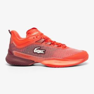 Lacoste รองเท้าเทนนิสผู้ชาย AG-LT23 Ultra MC Tennis Shoes | Orange/Burgundy ( 748SMA0084AMV )