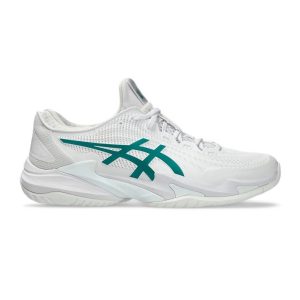 Asics รองเท้าเทนนิสผู้ชาย Court FF 3 Novak | White/Pitch Green ( 1041A361-100 )