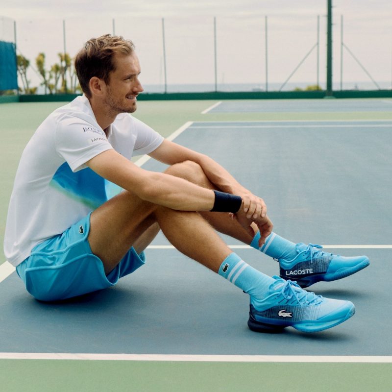 Lacoste รองเท้าเทนนิสผู้ชาย AG-LT23 Ultra MC Tennis Shoes | Blue/Navy ( 748SMA0084BN1 ) - Image 8