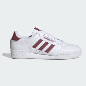 Adidas รองเท้าผ้าใบผู้ชาย Continental 80 Stripes | Cloud White/Burgundy/Magic Mauve ( GW1706 )