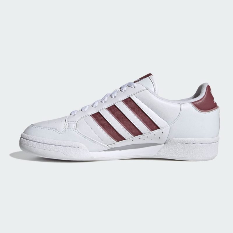 Adidas รองเท้าผ้าใบผู้ชาย Continental 80 Stripes | Cloud White/Burgundy/Magic Mauve ( GW1706 ) - Image 4