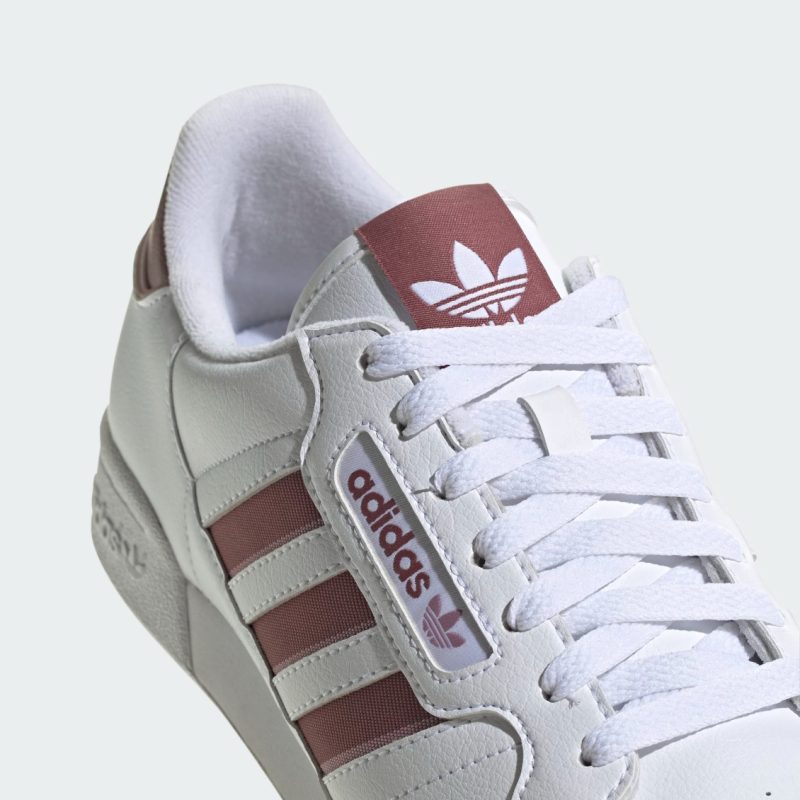 Adidas รองเท้าผ้าใบผู้ชาย Continental 80 Stripes | Cloud White/Burgundy/Magic Mauve ( GW1706 ) - Image 8