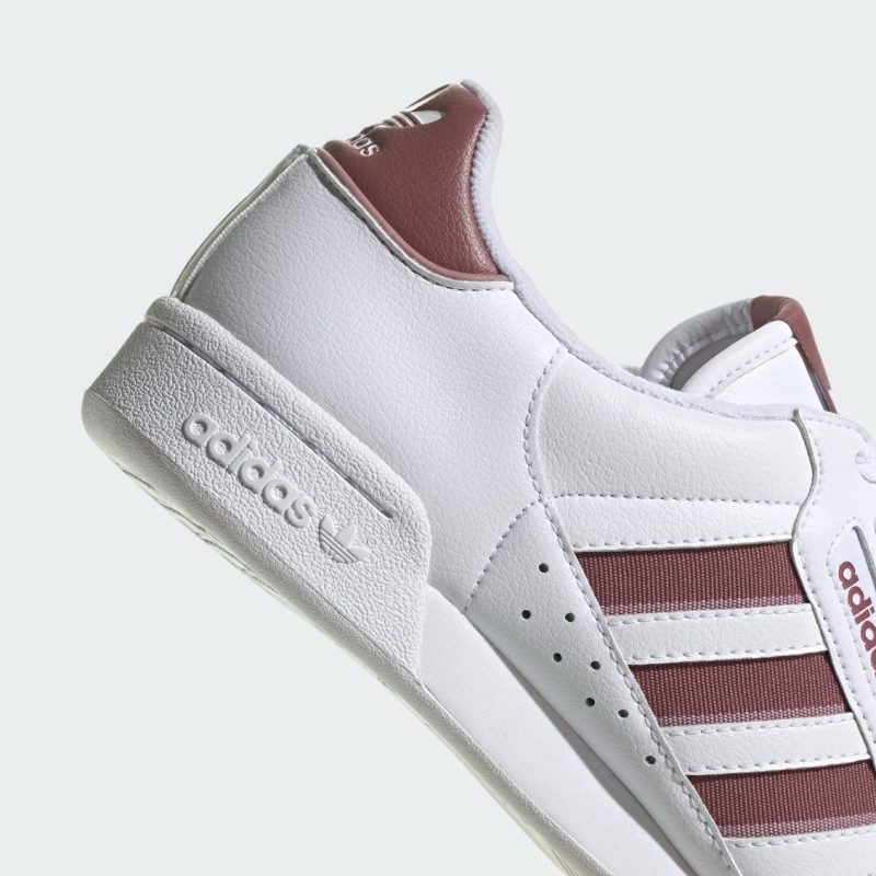Adidas รองเท้าผ้าใบผู้ชาย Continental 80 Stripes | Cloud White/Burgundy/Magic Mauve ( GW1706 ) - Image 9