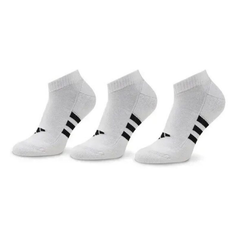 Adidas ถุงเท้า Performance Cushioned Low Socks 3 Pairs | White/White/White ( HT3449 )