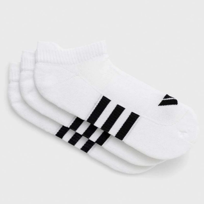 Adidas ถุงเท้า Performance Cushioned Low Socks 3 Pairs | White/White/White ( HT3449 ) - Image 5
