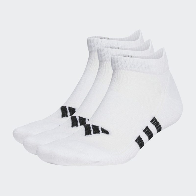 Adidas ถุงเท้า Performance Cushioned Low Socks 3 Pairs | White/White/White ( HT3449 ) - Image 4