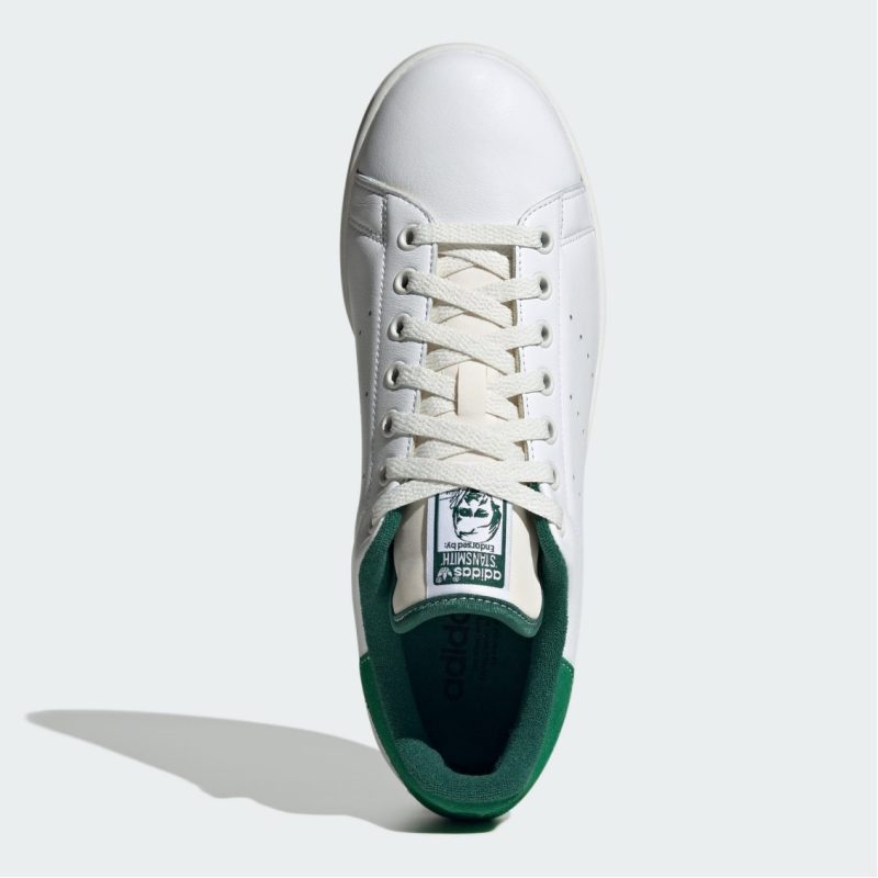 Adidas รองเท้าผ้าใบผู้ชาย Stan Smith | Cloud White/Green/Crystal White ( ID2007 ) - Image 6