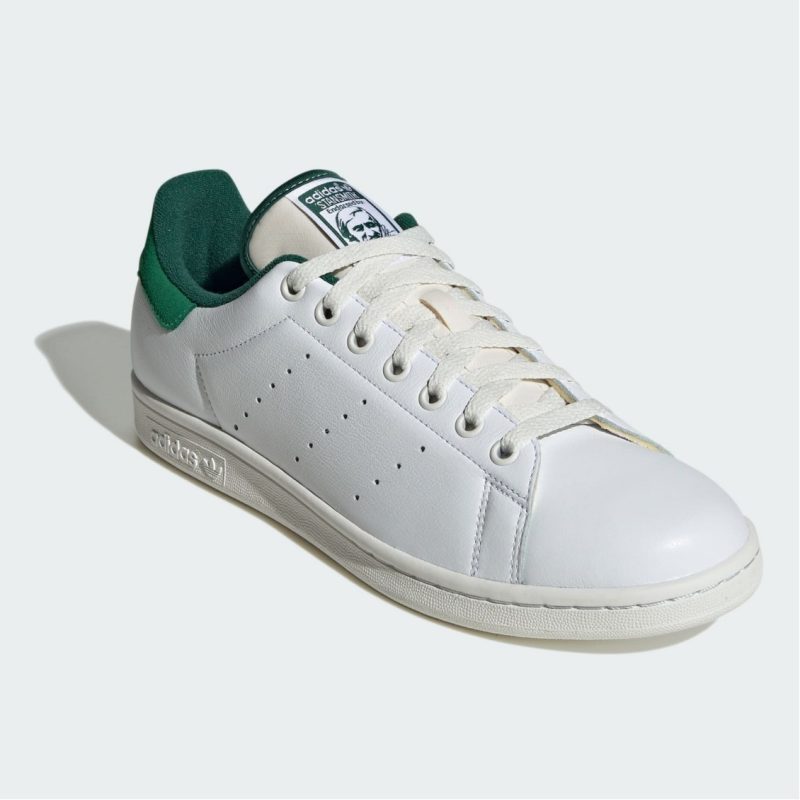 Adidas รองเท้าผ้าใบผู้ชาย Stan Smith | Cloud White/Green/Crystal White ( ID2007 ) - Image 2