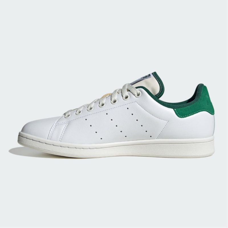 Adidas รองเท้าผ้าใบผู้ชาย Stan Smith | Cloud White/Green/Crystal White ( ID2007 ) - Image 4