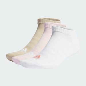 Adidas ถุงเท้า Cushioned Low-Cut Socks 3 Pairs | Clear Pink/White/Wonder Beige ( IJ8241 )