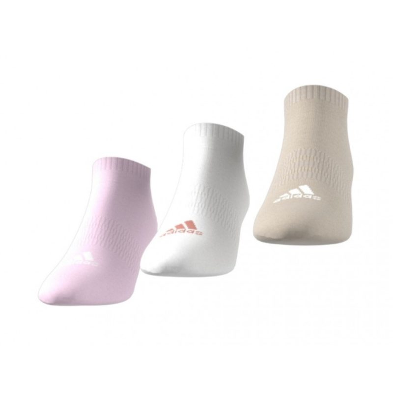 Adidas ถุงเท้า Cushioned Low-Cut Socks 3 Pairs | Clear Pink/White/Wonder Beige ( IJ8241 ) - Image 2
